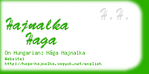 hajnalka haga business card